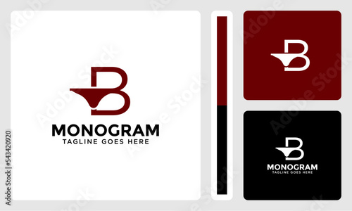 logo initials B panties