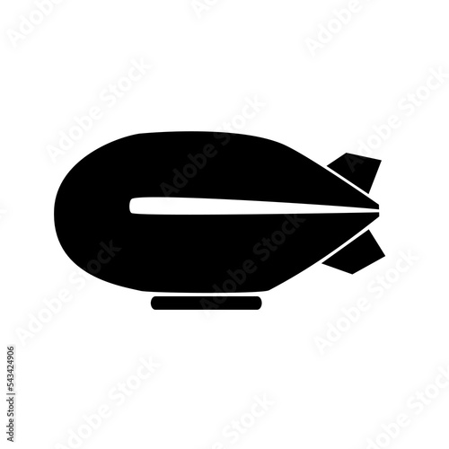 zeppelin balloon icon isolated on white background, vector illustration