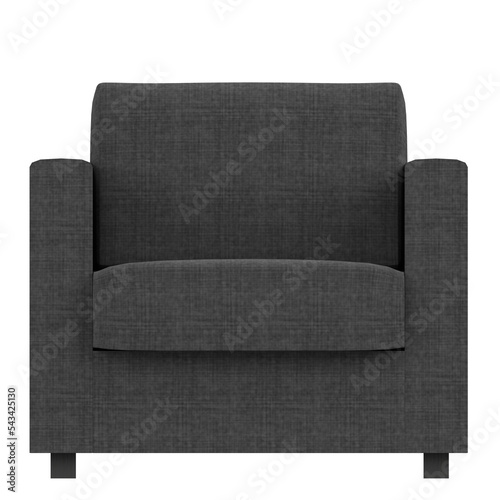 3d rendering illustration of a single seater sofa