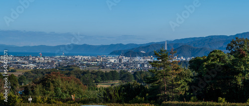  福井県敦賀市の街並み 敦賀国際ゴルフ倶楽部からの眺望