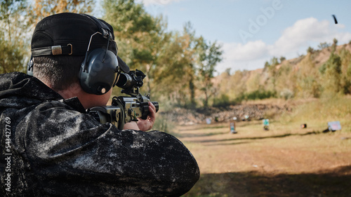 Shooter at the shooting range