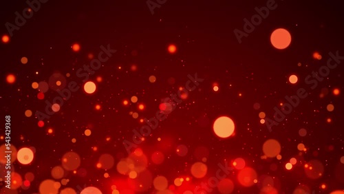 Red Bokeh Background. 4K Loop-able Video Suitable for Title Reveal Animation of Christmas, Party, Events, and Business Names.