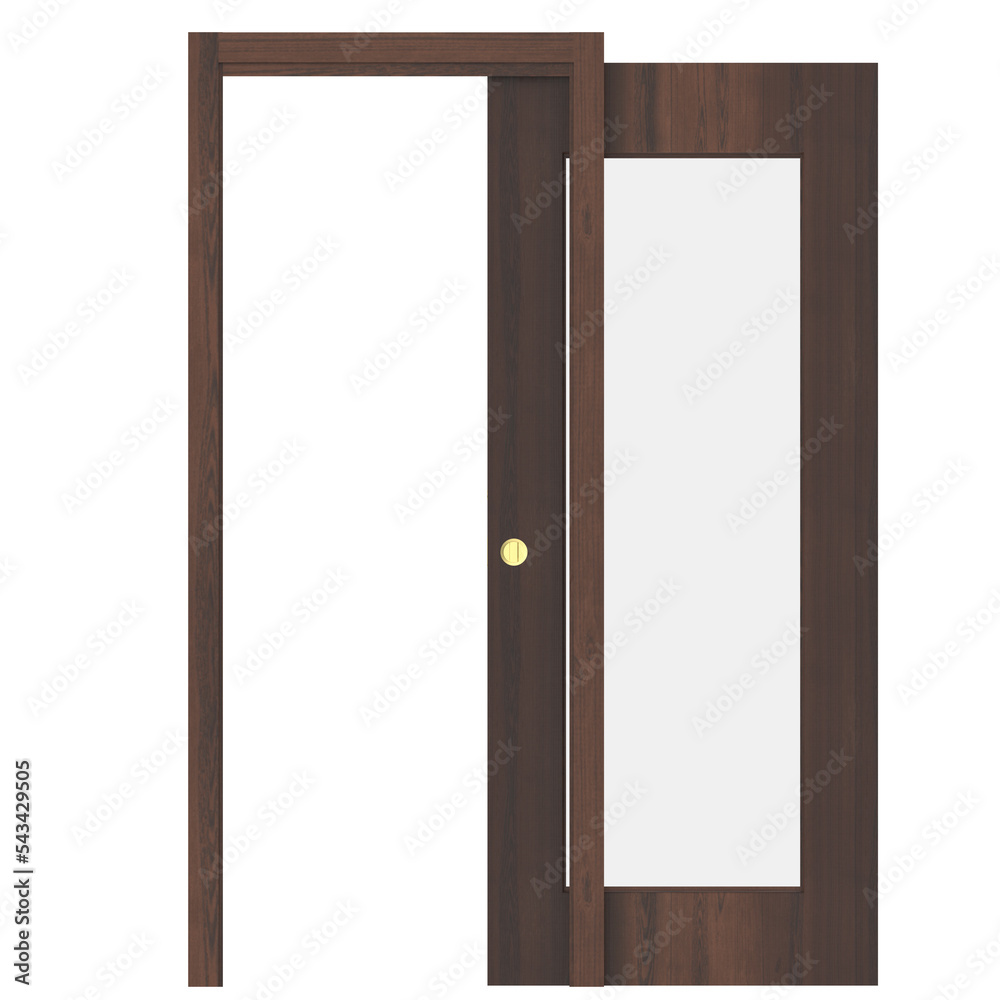 3d rendering illustration of a sliding door 3d rendering illustration of a sliding door