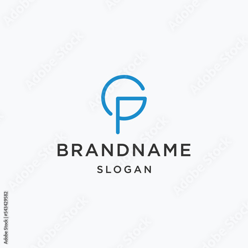 Letter gp logo template vector illustration design