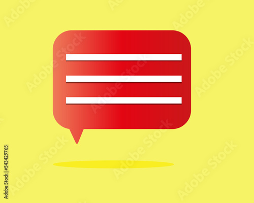red speech bubble