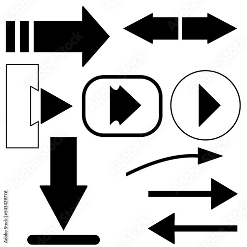 arrow icons set