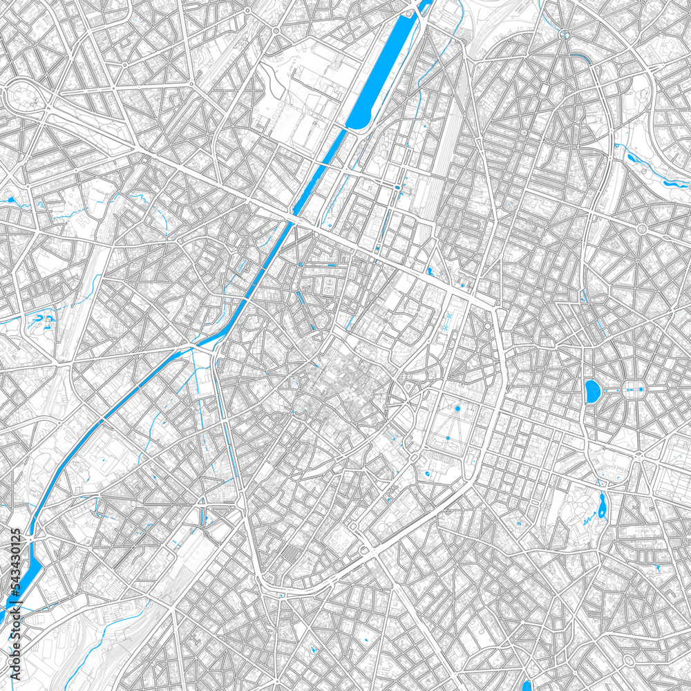 Brussels, Belgium high resolution vector map