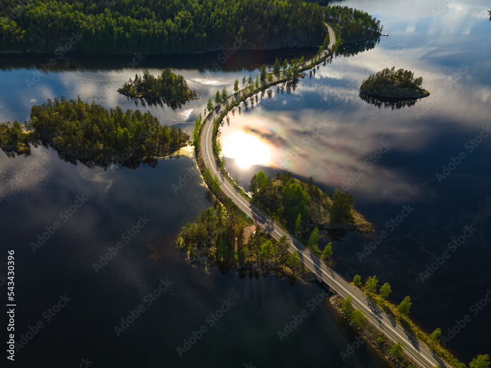 Ταπετσαρία View over lake Saimaa, Puumala Lakeland region in Finland.