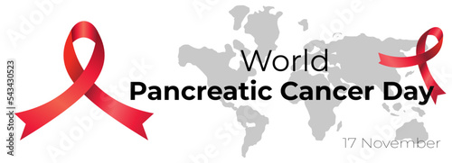 World pancreatic cancer day vector design banner