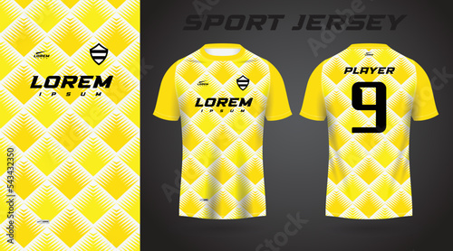 yellow shirt sport jersey design