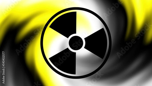 Nuclear symbol flashing icon looping viseo.4k photo