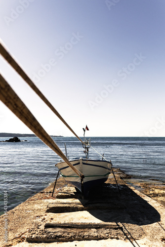 fishing boat on the beach