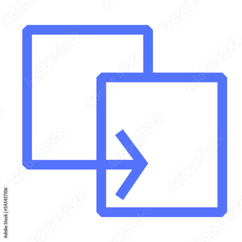 Basic Double Duplicate Element Interface User Outline Icon
