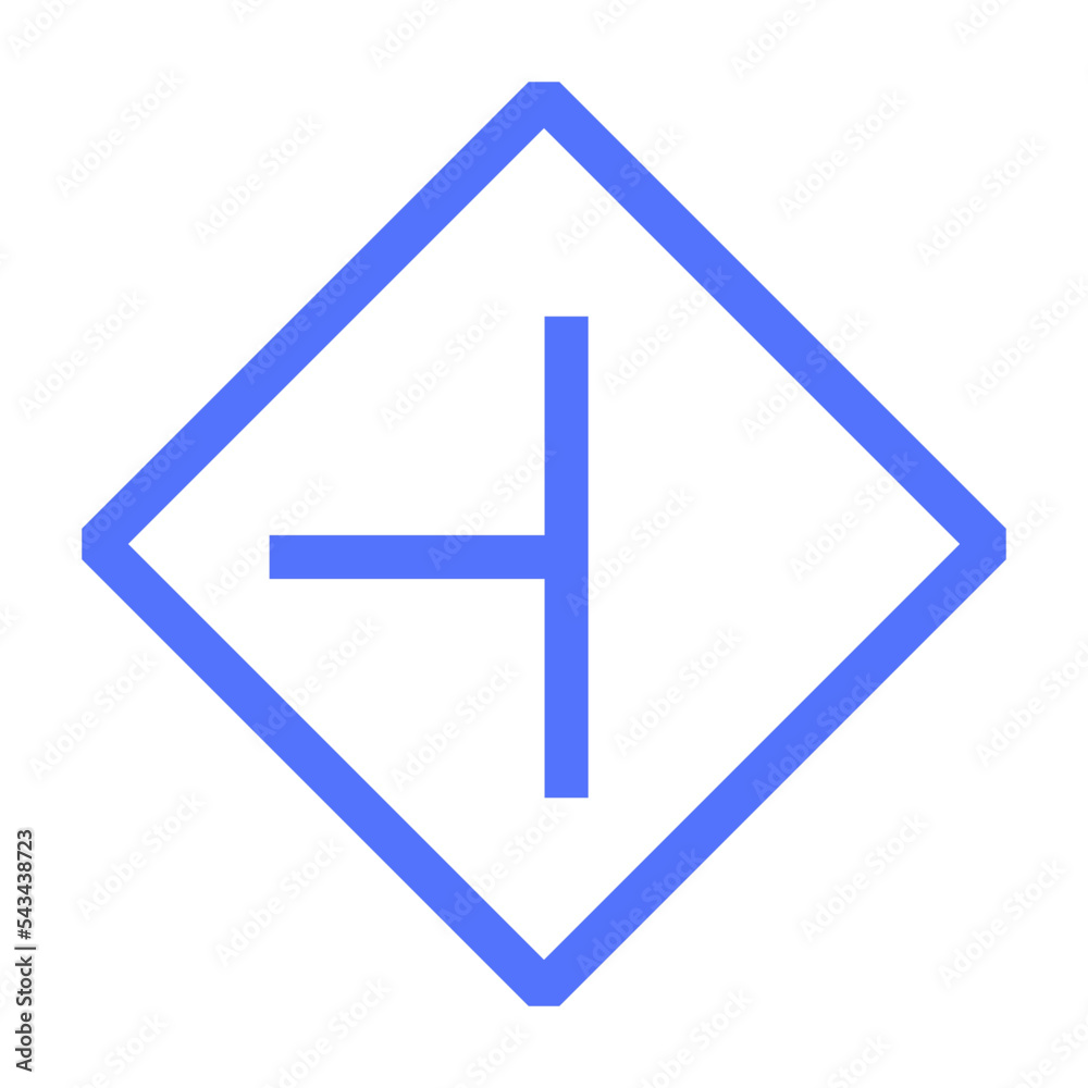 Chart Crossroad Maps Picture Plan Tjunction Outline Icon