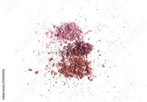 loose eye shadow at three colors. splash isolated