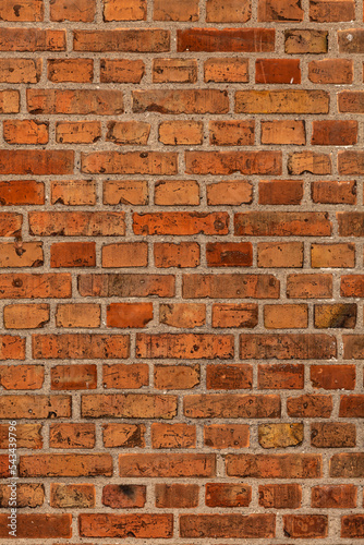 Obraz na płótnie Brick wall in red color w salonie