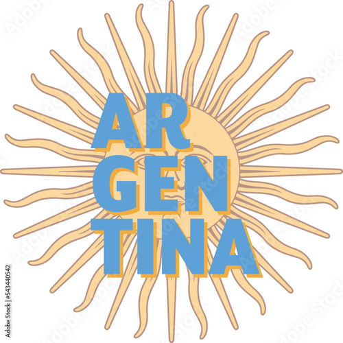 Diseño de Argentina con sol de mayo - ideal diseños web- diseño mundial - mundial 2022 photo