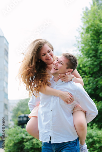 Lovely couple having fun in...