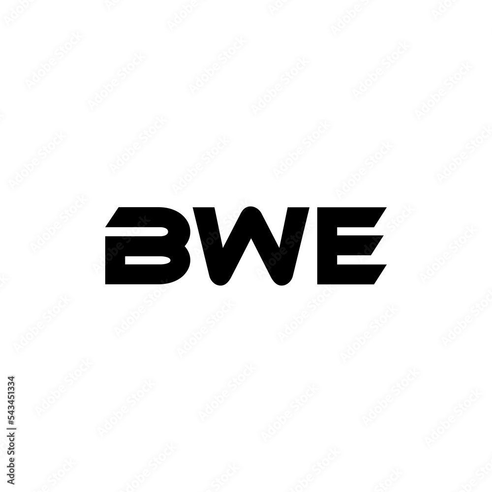 Vecteur Stock BWE Letter Logo Design With White Background In ...