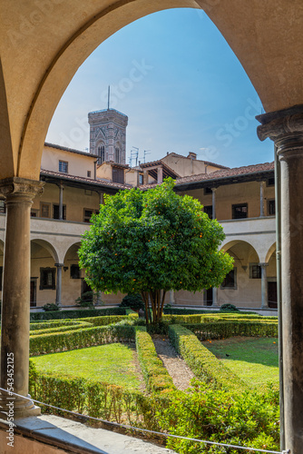 Canvas Print Cloître de la Basilica di San Lorenzo, à Florence, Italie