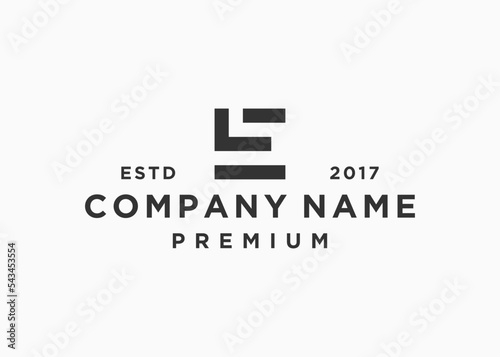 initials letter el logo design vector illustration template