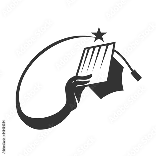 scholar student success logo Icon Illustration Brand Identity