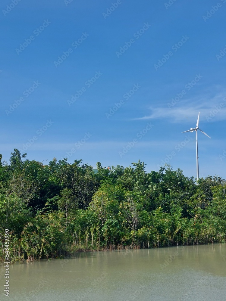 Obraz premium turbines on the river