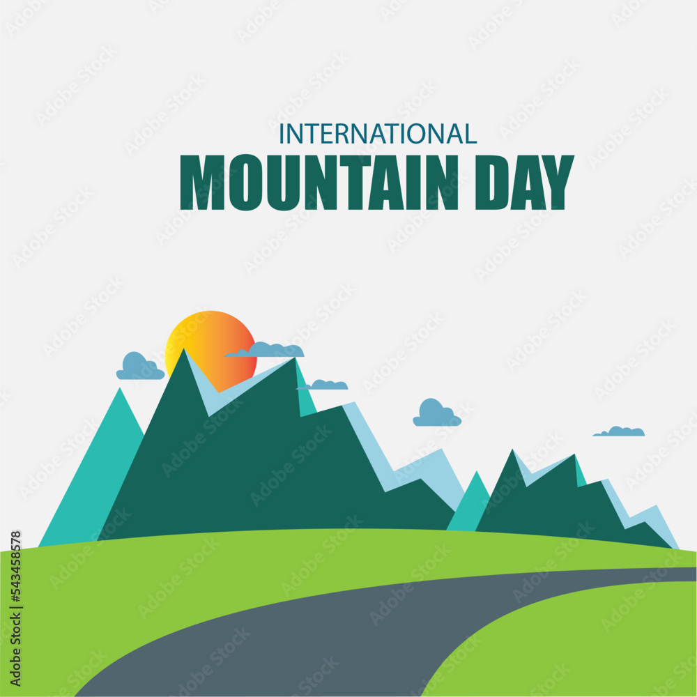 Vector Illustration for International Mountain Day. Simple and Elegant Design