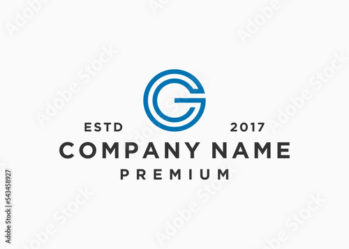 letter g circle logo design vector illustration template