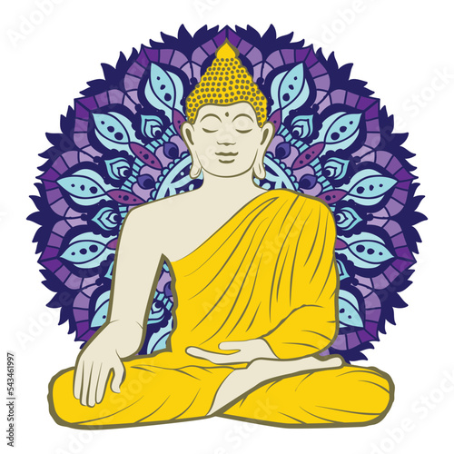 Buddha with mandala