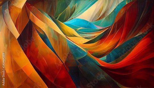 cavalcade of colors on an acrylic texture