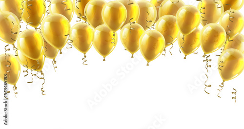 Gold Party Balloons Background