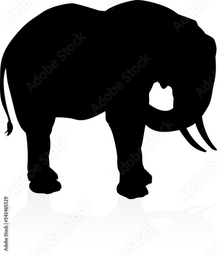 Elephant Safari Animal Silh...