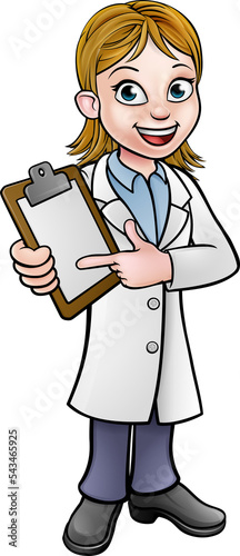 Cartoon Scientist or Lab Te...