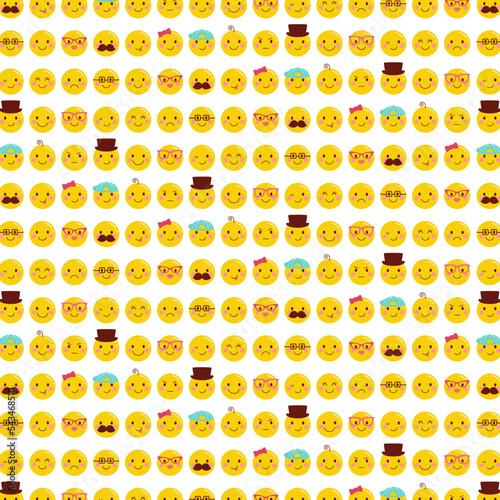 mixed emojis background paper pattern (ID: 543468510)