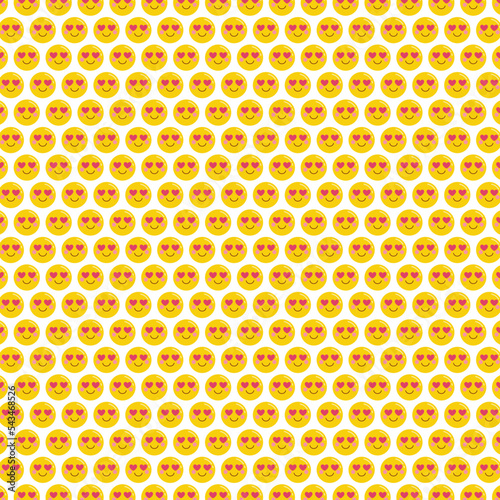heart eyes emojis background paper pattern (ID: 543468526)
