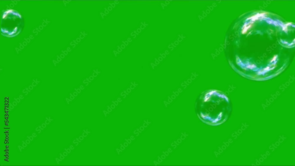 Bubbles Flying on Green Screen Bubbles Flying on Green Screen