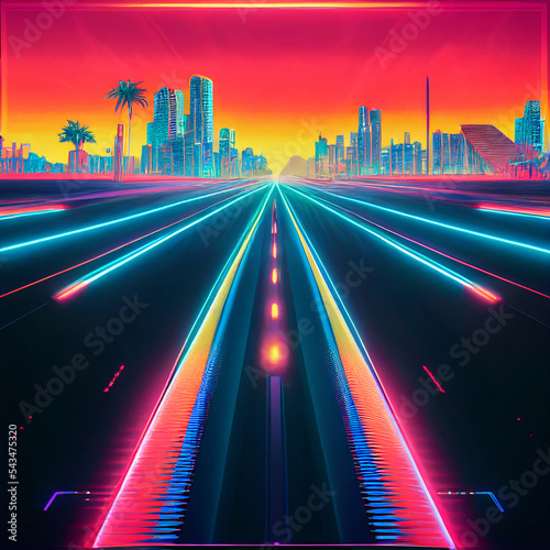 SynthWave Outrun Music Album Cover Artwork