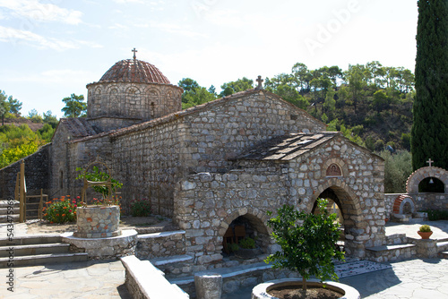 The Moni Thari Monastery is one of the most important religious monuments on the island of Rhodes and is still active and inhabited by monk. Laerma,Rhodes,Dodecanese,
South Aegean,Greece photo