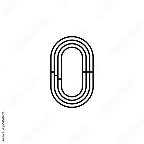 Athletic stadium icon in simple style. running track icon. vector illustration on a white background