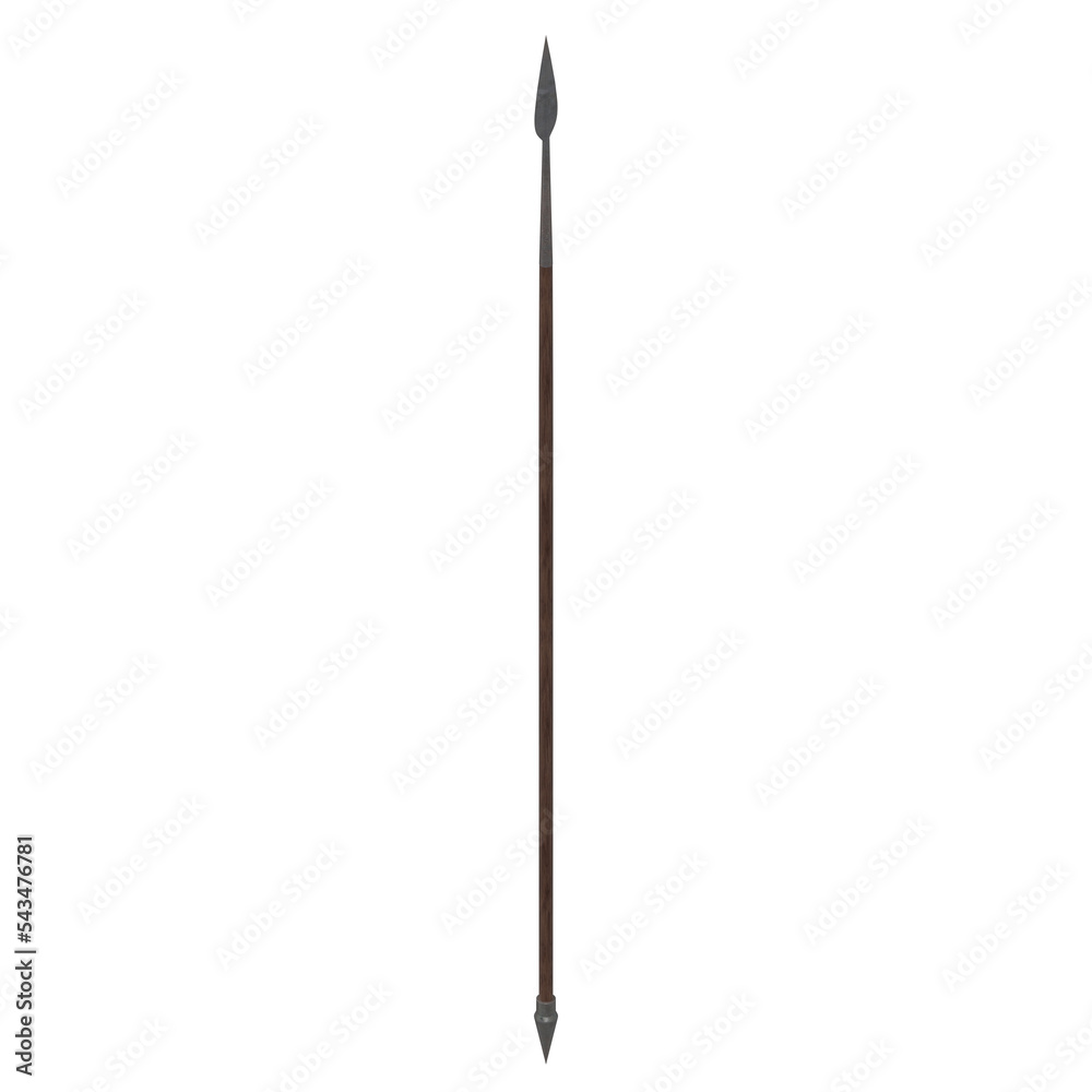 3d rendering illustration of a spartan spear 3d rendering illustration of a spartan spear