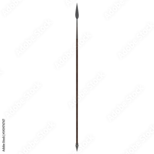 3d rendering illustration of a spartan spear photo