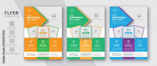School education admission flyer |  poster layout template | Easy To Edit