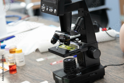 microscope in laboratory