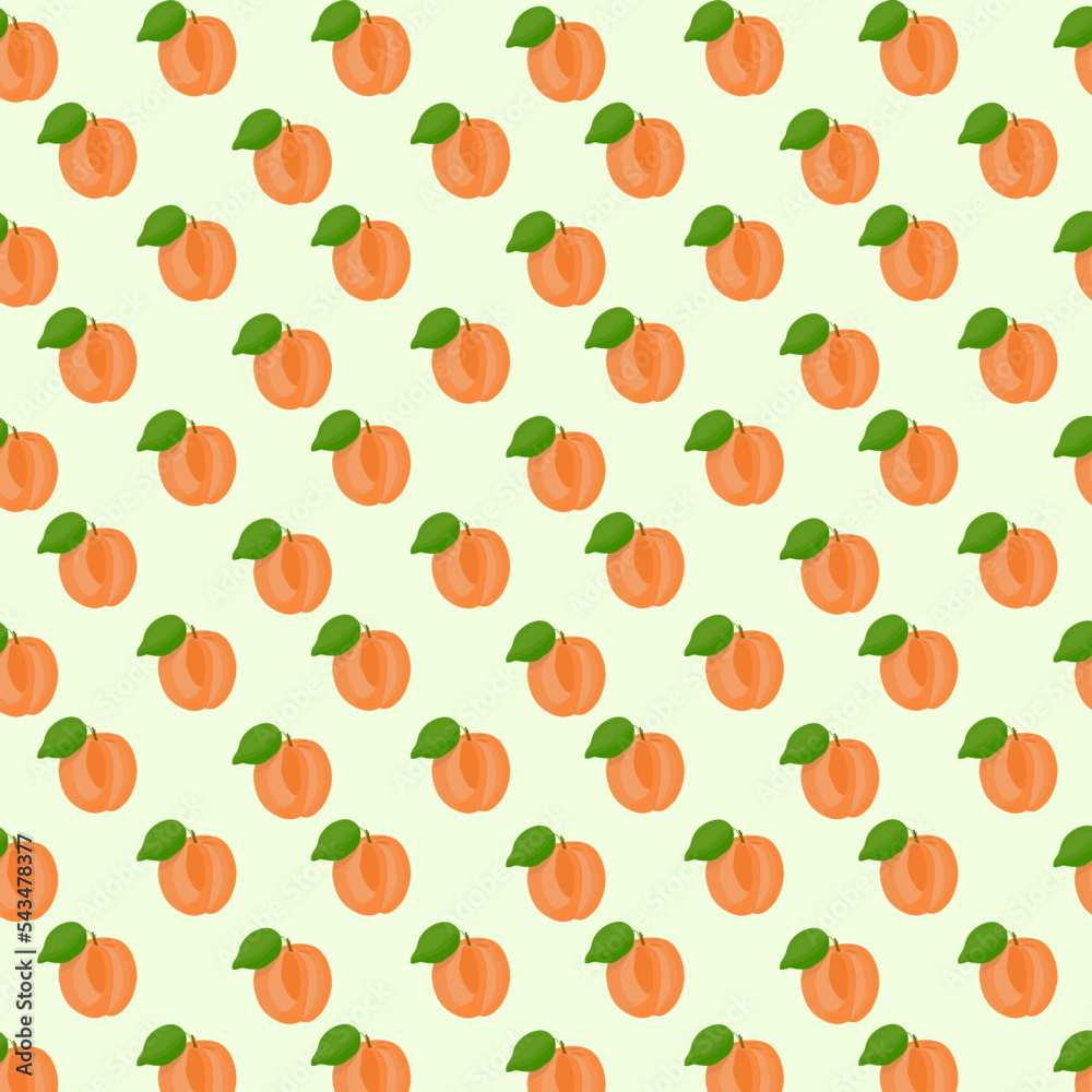 Apricot fruit icon seamless pattern background.For paper, cover, fabric, gift wrap, wall art, interior d?cor. Vector illustration Apricot fruit icon seamless pattern background.For paper, cover, fabric, gift wrap, wall art, interior d?cor. Vector illustration