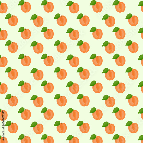 Apricot fruit icon seamless pattern background.For paper  cover  fabric  gift wrap  wall art  interior d cor. Vector illustration