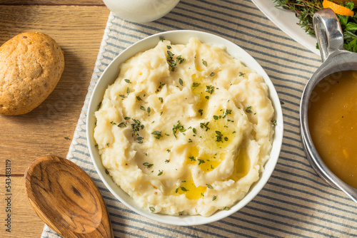 Quadro su tela Homemade Thanksgiving Mashed Potatoes