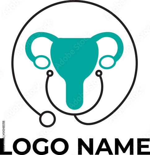 Gynecology icon template logo illustration