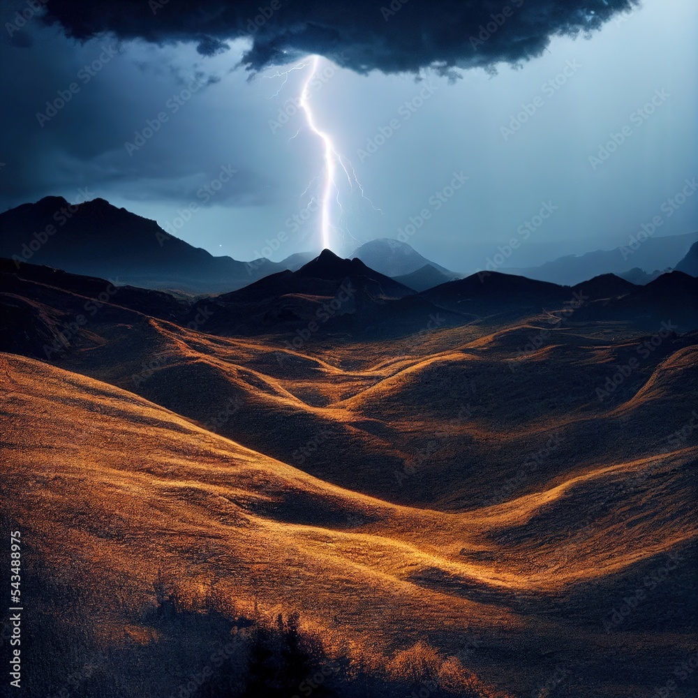 storm in mountains