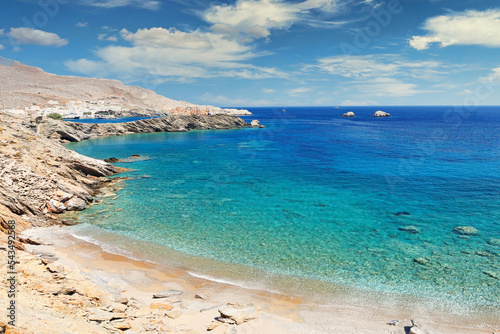 Fototapeta Naklejka Na Ścianę i Meble -  Pountaki beach of Folegandros, Greece